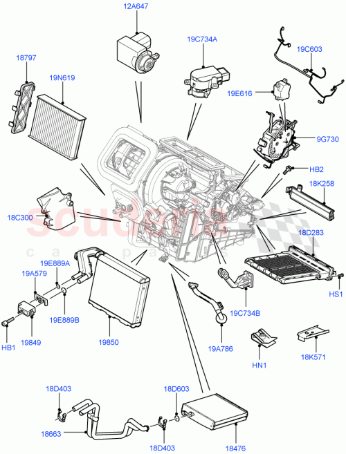 Part Diagram for Land Rover LR062233