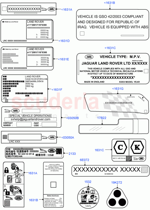 Part Diagram for Land Rover LR110332