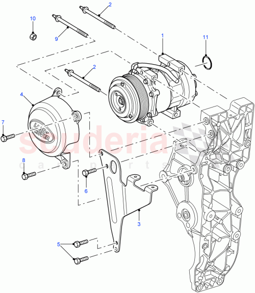 Part Diagram for Land Rover JYX100140L