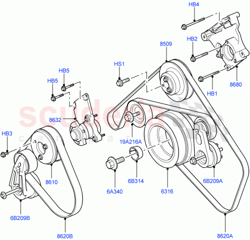 Part Diagram for Land Rover PQS500291