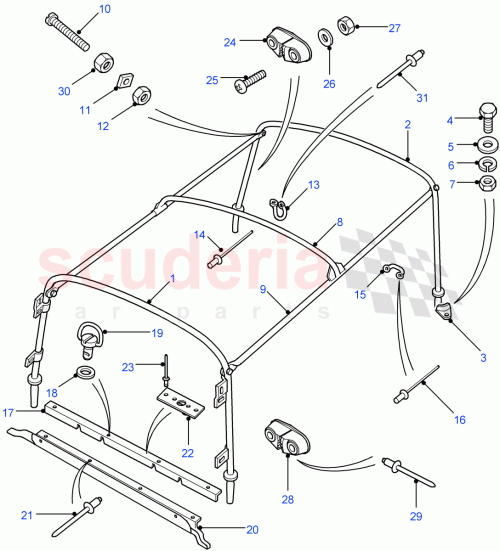Part Diagram for Land Rover WA105001L