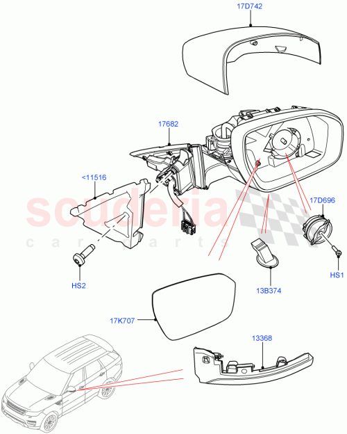 Part Diagram for Land Rover LR105106