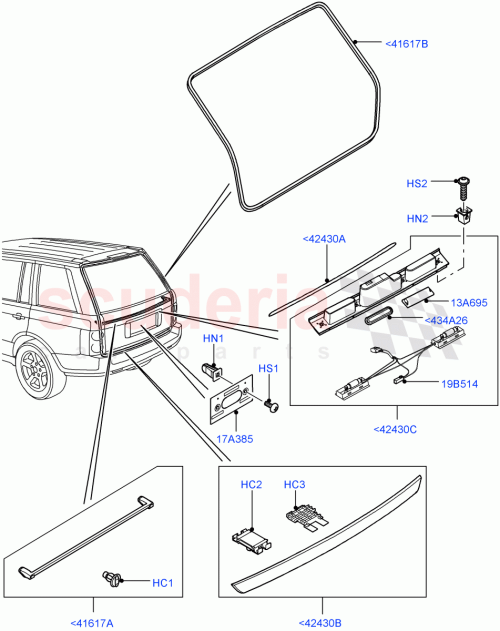 Part Diagram for Land Rover DED000012LML