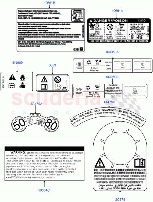 Part Diagram for Land Rover YGC500100