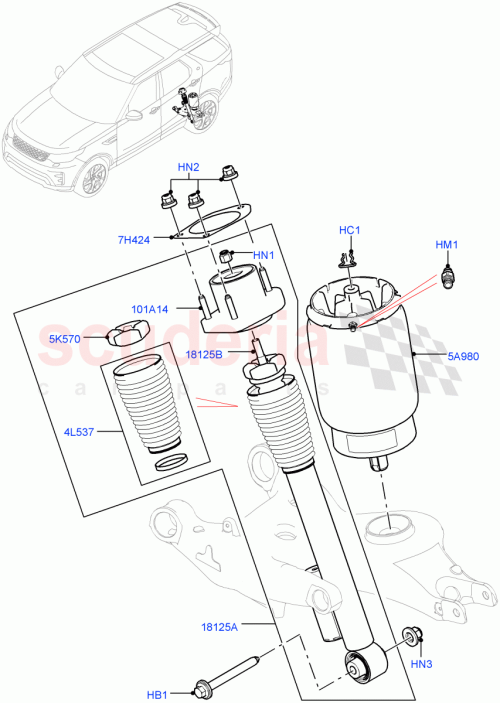 Part Diagram for Land Rover LR101599