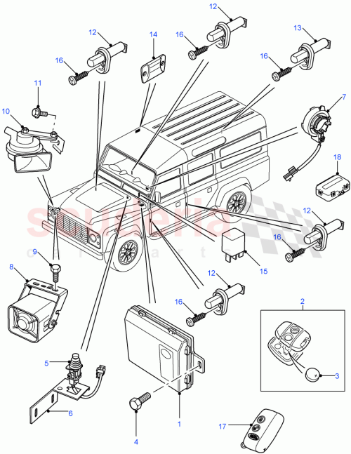 Part Diagram for Land Rover ABU710170