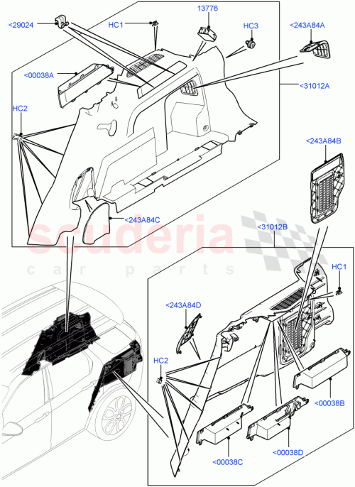 Part Diagram for Land Rover LR085558
