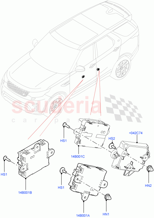 Part Diagram for Land Rover LR142428