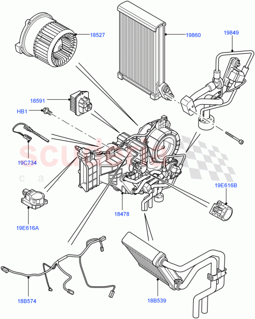 Part Diagram for Land Rover JGN500010