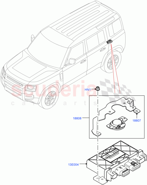 Part Diagram for Land Rover LR129345