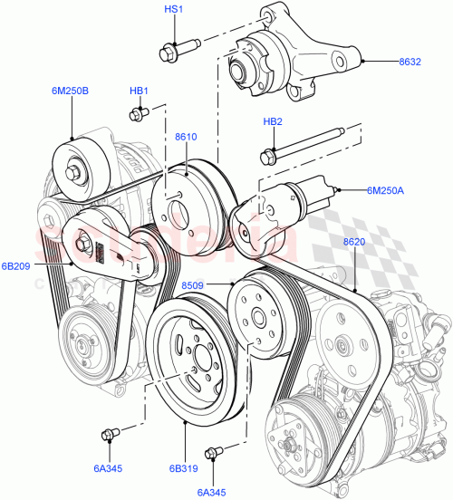 Part Diagram for Land Rover LR018312