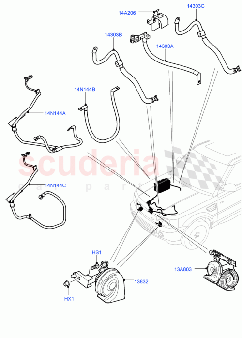Part Diagram for Land Rover YTA500560