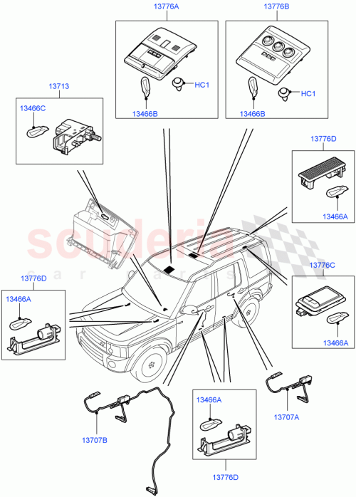 Part Diagram for Land Rover XDE500810LUM