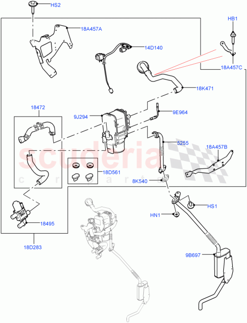 Part Diagram for Land Rover LR101257