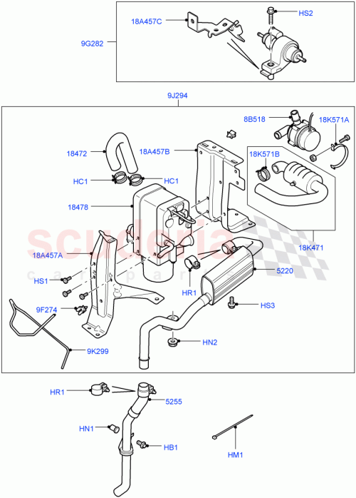 Part Diagram for Land Rover JHB000420