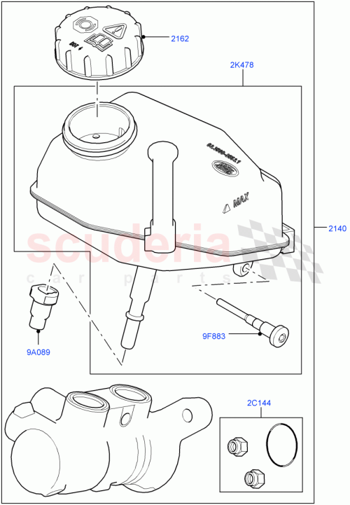 Part Diagram for Land Rover LR061404
