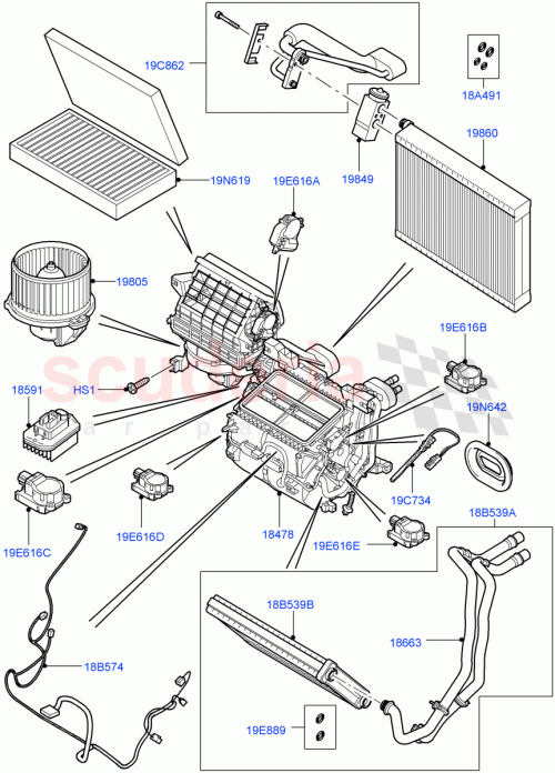 Part Diagram for Land Rover JQS500030