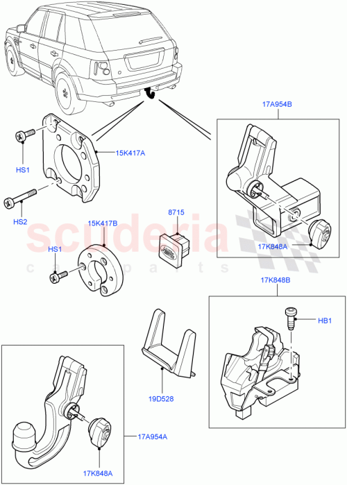 Part Diagram for Land Rover KNG500013