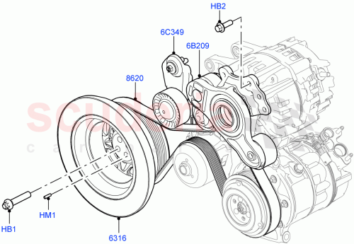 Part Diagram for Land Rover LR138382