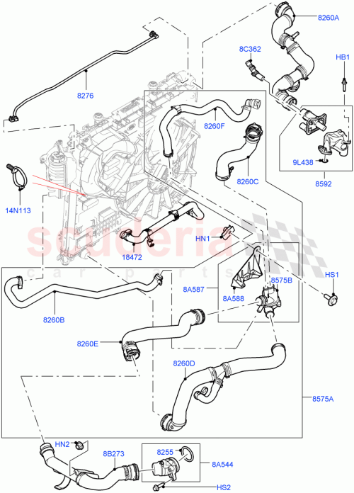 Part Diagram for Land Rover LR035631