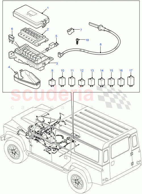 Part Diagram for Land Rover RTC4501