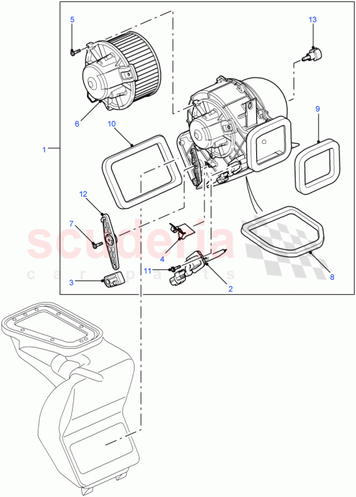 Part Diagram for Land Rover JFQ500010