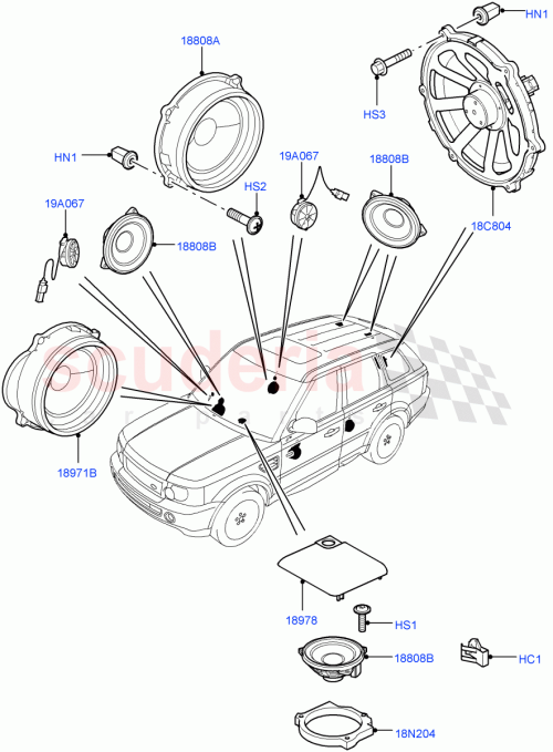 Part Diagram for Land Rover XQN500010