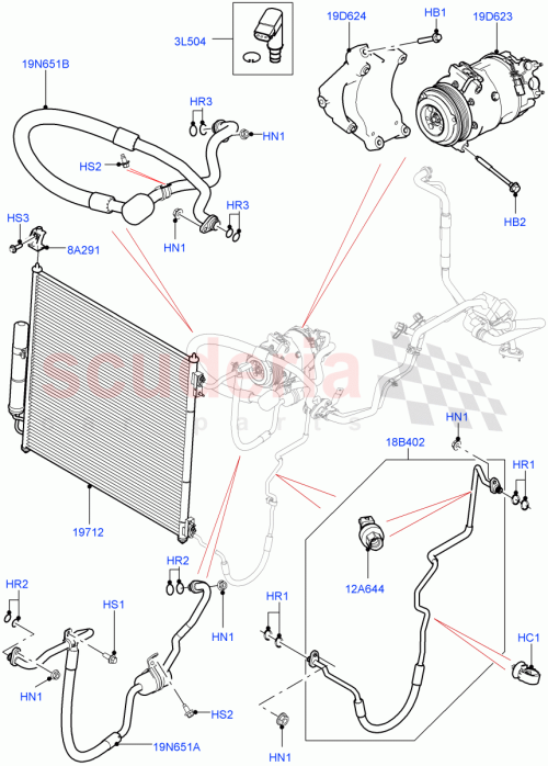 Part Diagram for Land Rover LR058302