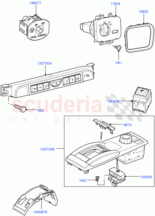 Part Diagram for Land Rover YUD501700WVH