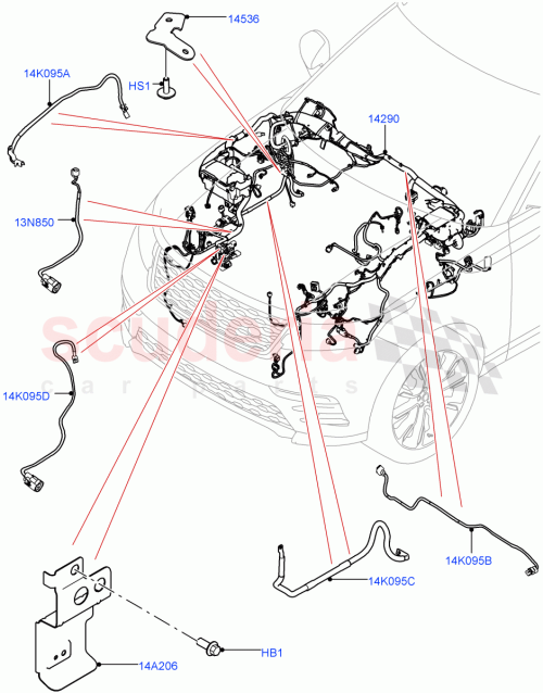 Part Diagram for Land Rover LR121732