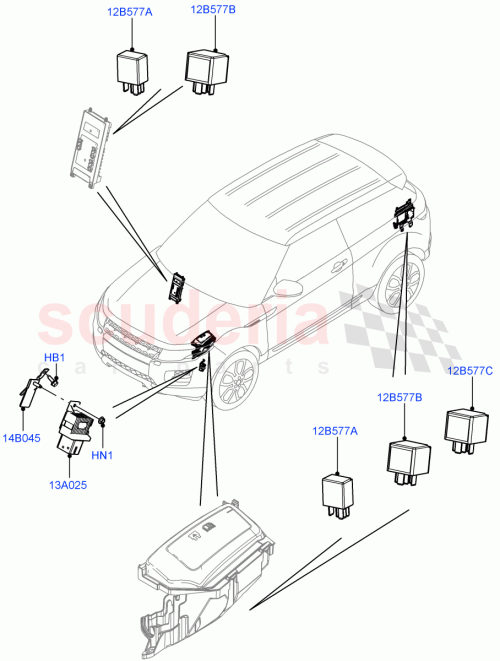 Part Diagram for Land Rover LR030372