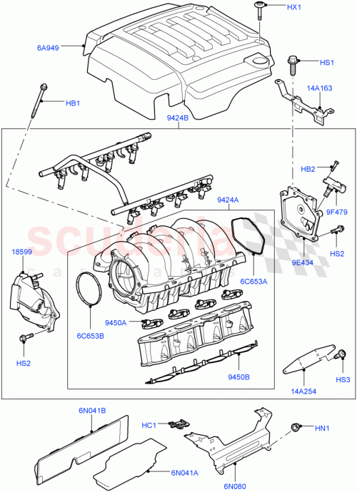 Part Diagram for Land Rover 1358613