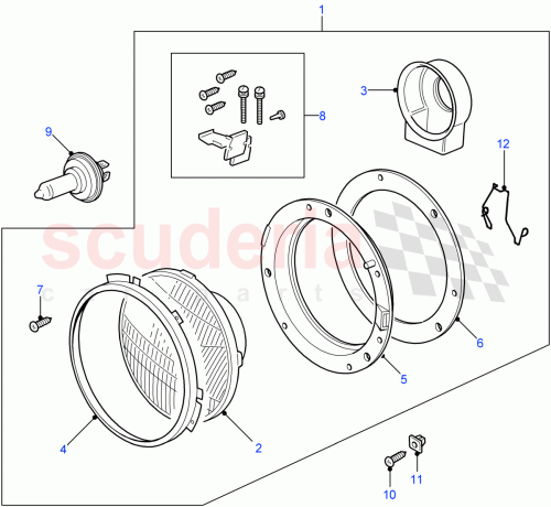 Part Diagram for Land Rover AMR2345