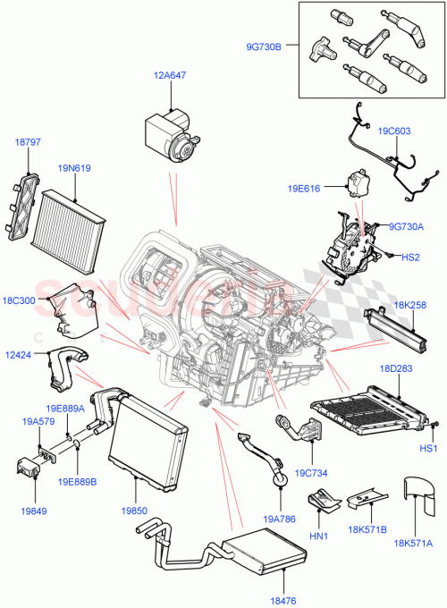 Part Diagram for Land Rover LR138565