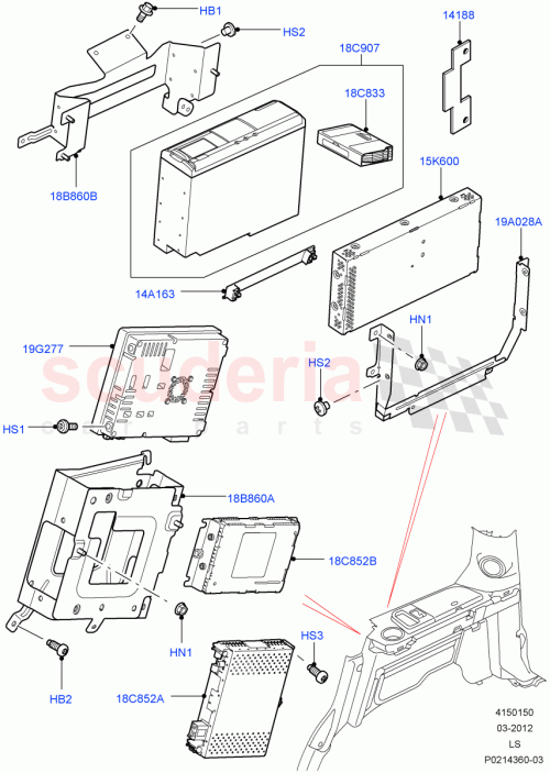 Part Diagram for Land Rover LR020197