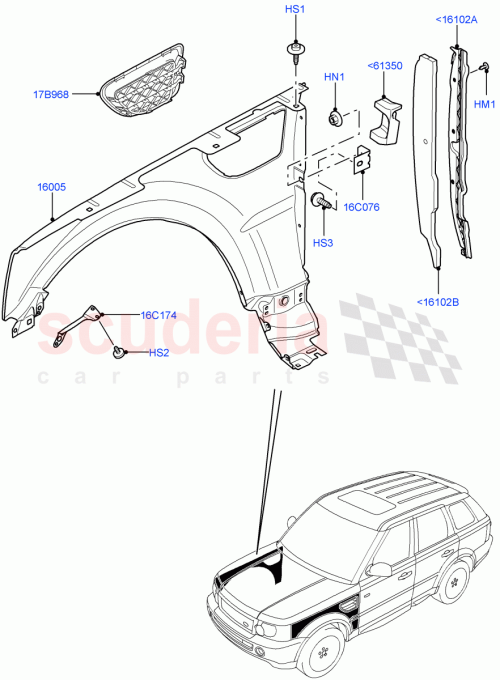 Part Diagram for Land Rover LR030765