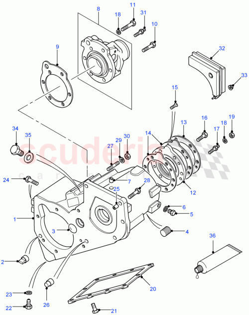 Part Diagram for Land Rover UYR500020