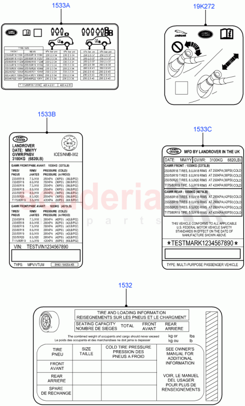 Part Diagram for Land Rover LR117919