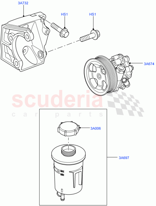 Part Diagram for Land Rover QVB500400