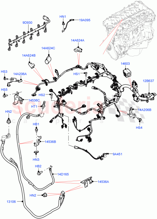 Part Diagram for Land Rover LR136747