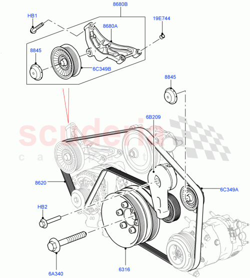Part Diagram for Land Rover LR086058