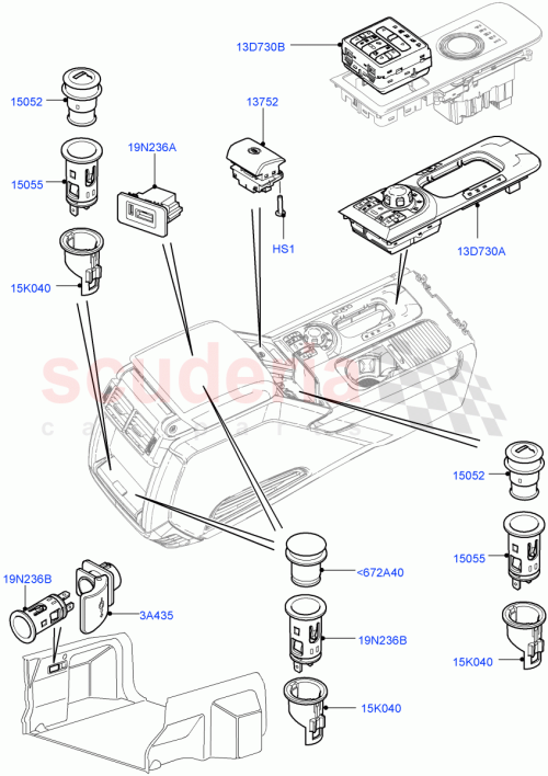 Part Diagram for Land Rover YPC000410PUY