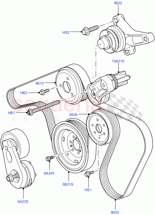 Part Diagram for Land Rover LR003513
