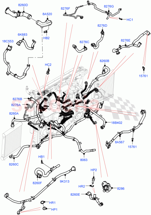 Part Diagram for Land Rover LR174584