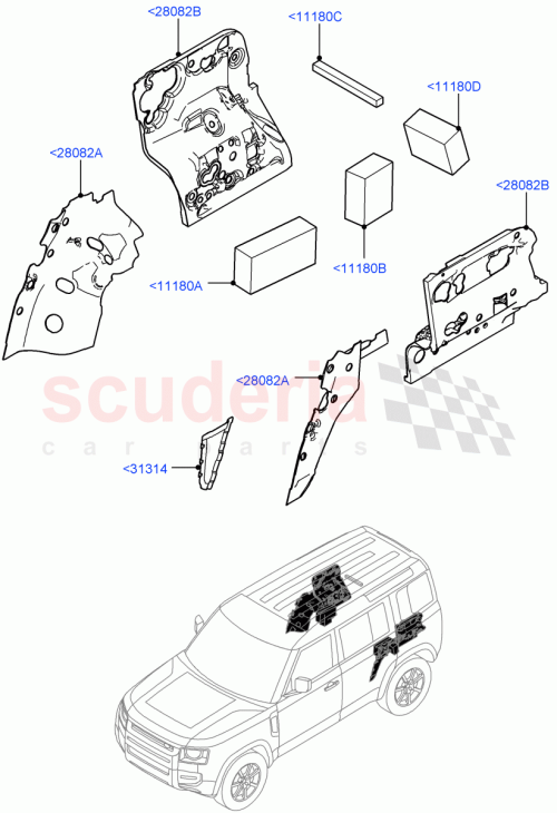 Part Diagram for Land Rover LR129134