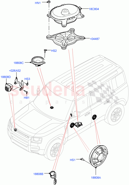 Part Diagram for Land Rover LR131413