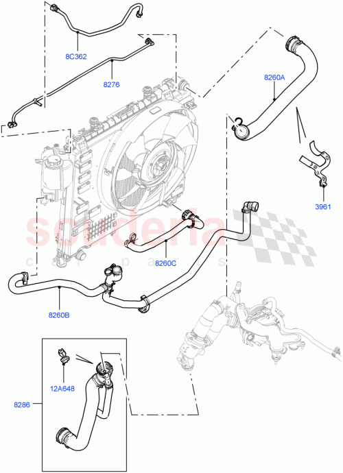 Part Diagram for Land Rover LR013535