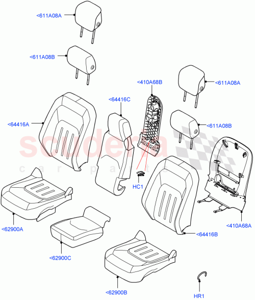 Part Diagram for Land Rover LR130663