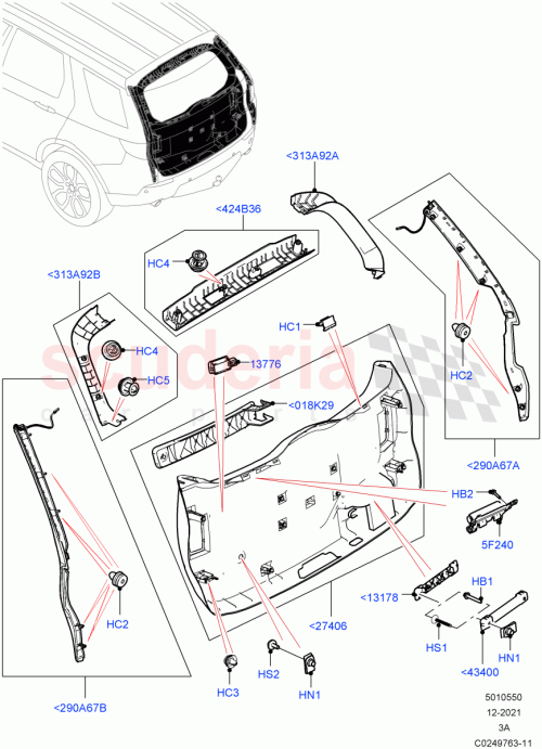 Part Diagram for Land Rover LR061124