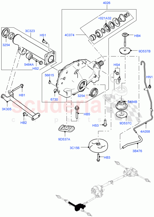 Part Diagram for Land Rover TYB500080